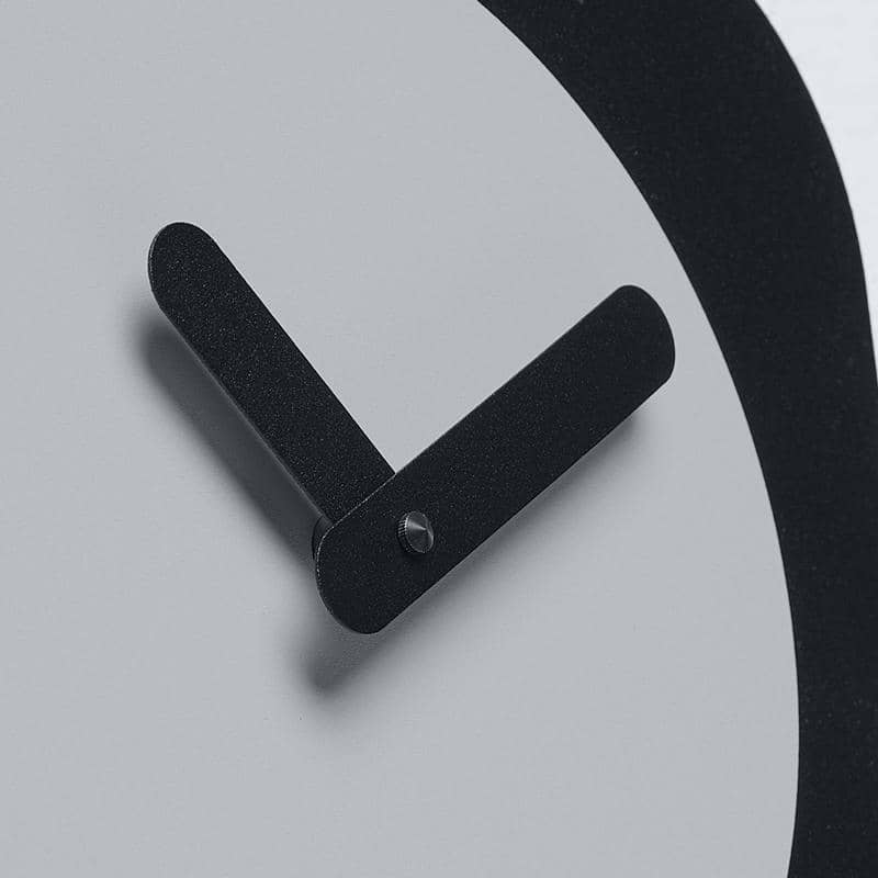 Lora Wall Clock - Graphite Black and Sugar Paper