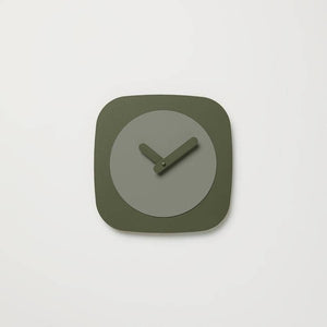Lora Wall Clock - Olive Green and Fossil Green