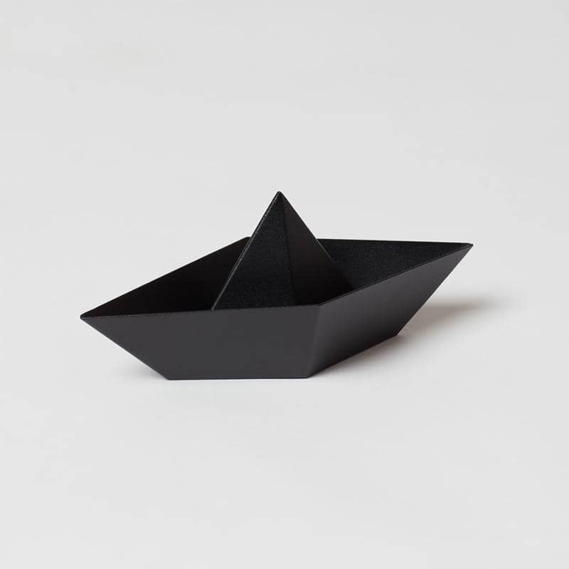 Paper Boat Paperweight - Graphite Black