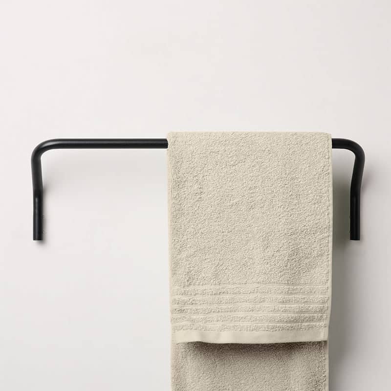Set 2 porta asciugamani da parete Positano (big + small) - Nero