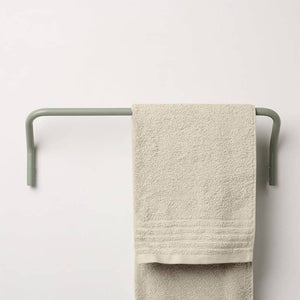 Positano set 2 wall towel holders (big + small) - Fossil Green