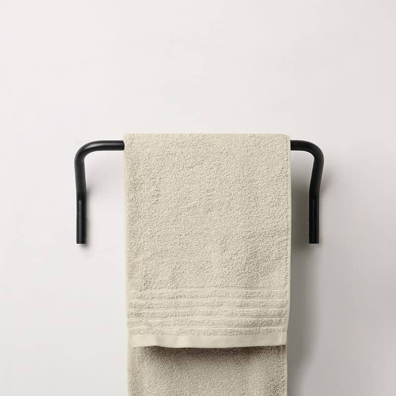 Set 2 porta asciugamani da parete Positano (big + small)  - Nero Grafite