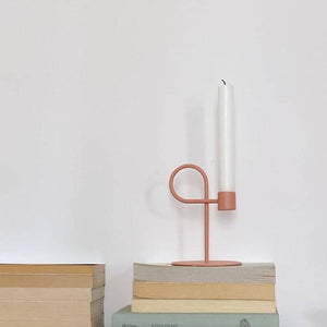 Loop candle holder - Terracotta