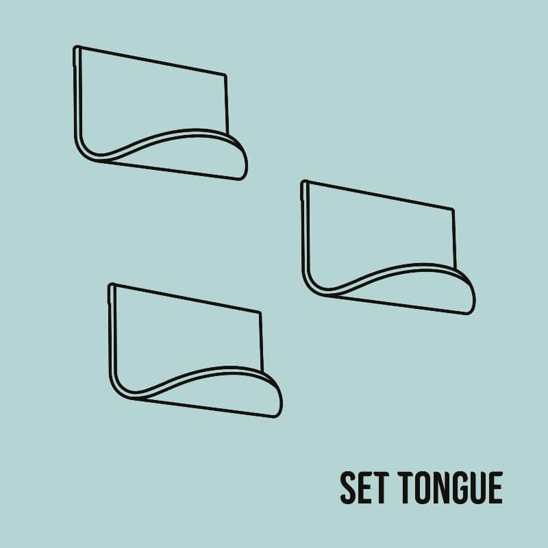 Set 3 portabottiglie Tongue