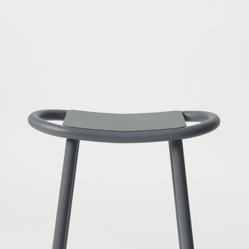 Set of 2 Toto high stools - Basalt Gray