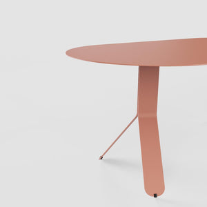 Tavolino ovale basso Yole - Terracotta