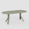 Low oval coffee table Yole - Green Fossil