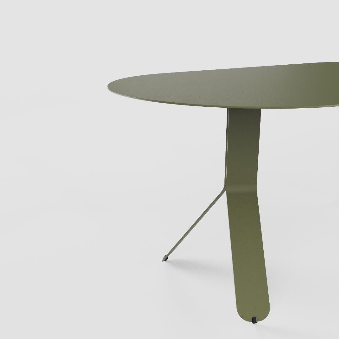 Tavolino ovale basso Yole - Verde Oliva – HiroDesign