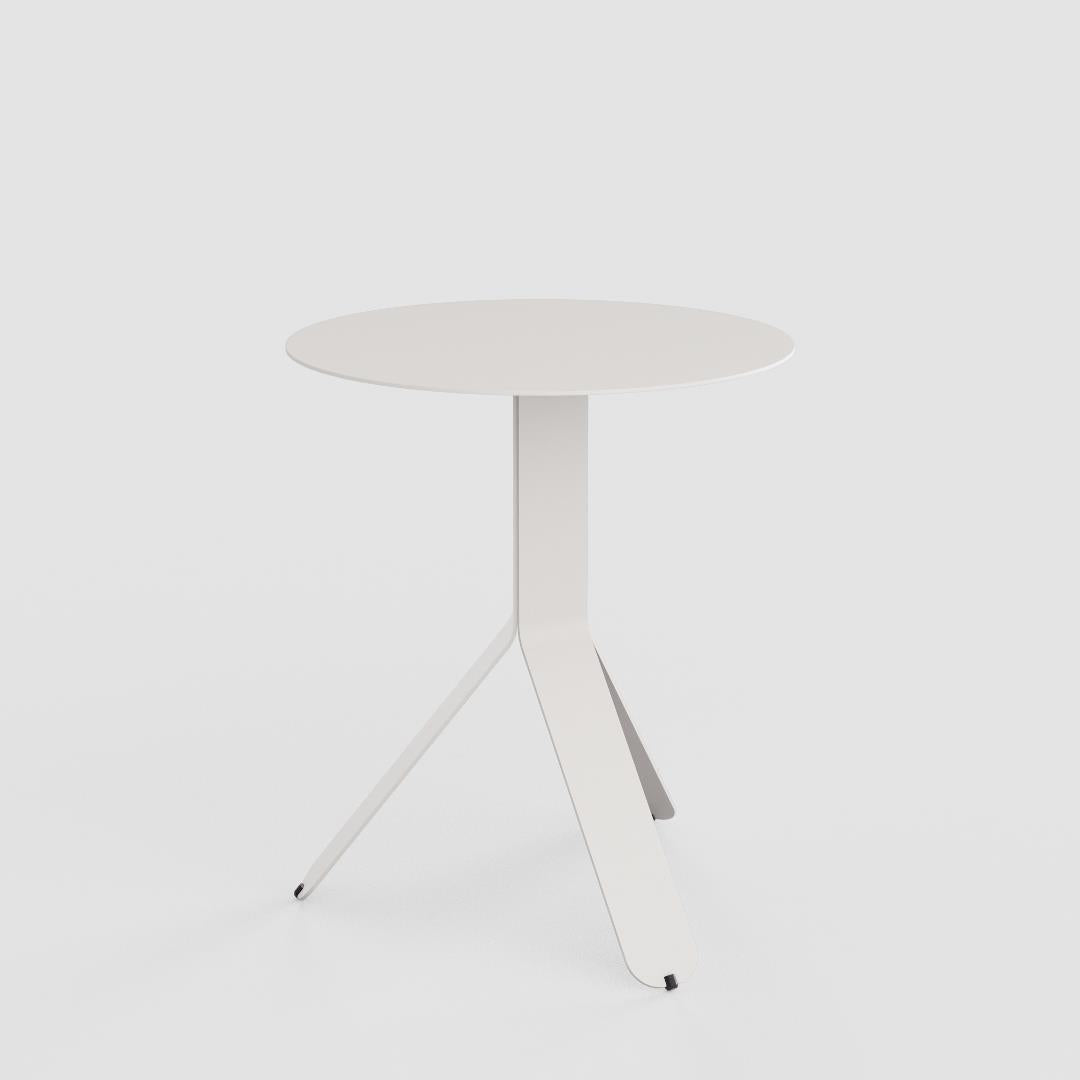 Set of 2 round tables Yole - White Shell