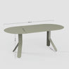 Low oval table Yole - Terracotta