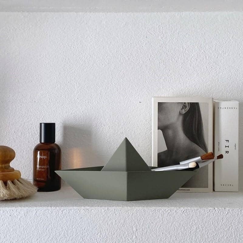 Fermacarte Paper Boat - Grigio Basalto