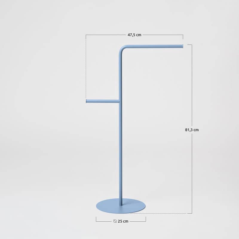 Standing towel holder Ionica - Fiordaliso Blue