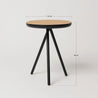 Coffee table Joos (Wooden top) - Nero Grafite