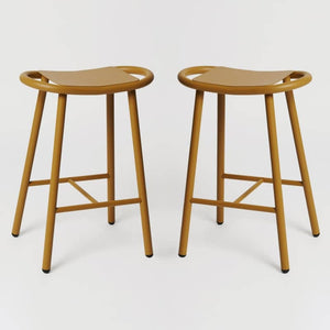 Set of 2 Toto high stools - Cinnamon