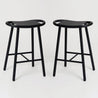 Set of 2 Toto high stools - Graphite Black