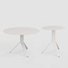 Set of 2 round tables Yole - White Shell