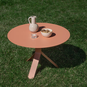 Set of 2 round tables Yole - Terracotta